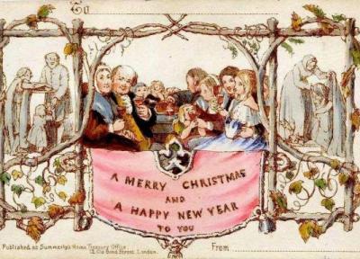 اولین کارت پستال های کریسمس (1843)